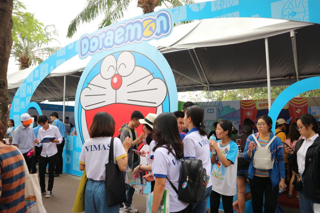 Japan Vietnam Festival 2019で人気を集めたドラえもんの看板