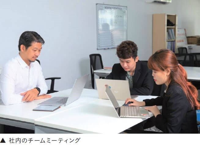 社内のチームミーティング