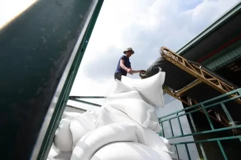 米の出荷作業