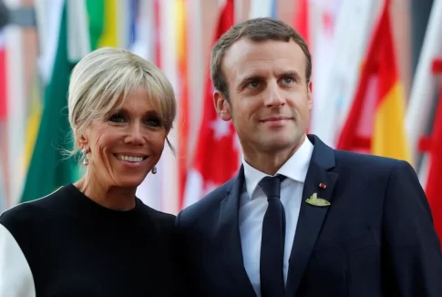フランスのエマニュエル・マクロン大統領夫妻