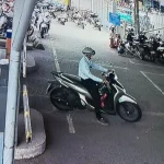 バイク窃盗犯の犯行現場