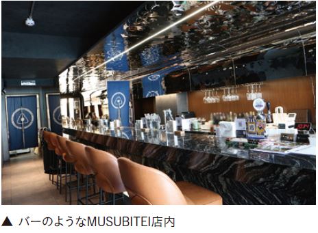 バーのような結亭の店内