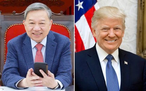 ベトナムのトー・ラム書記長と米国のトランプ大統領