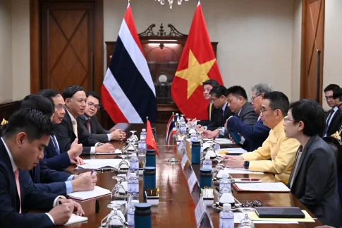 ベトナムとタイの外相会談の様子
