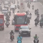 大気汚染が深刻なハノイ市内の道路状況
