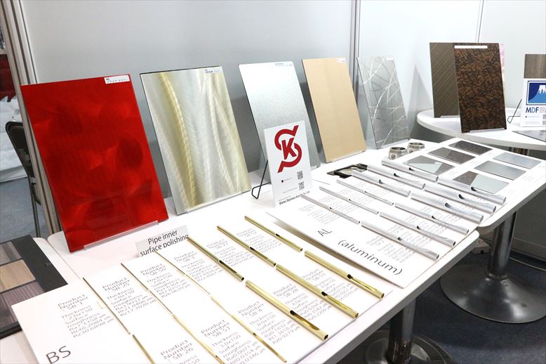新光ステンレス研磨が展示したサンプル品