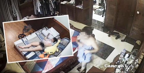 ハッキングされて流出した家の中の監視カメラ映像