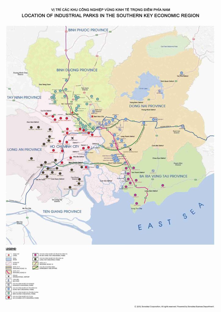 ザンディエン工業団地の周辺地図
