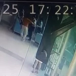 暴行事件のあった現場の監視カメラ映像