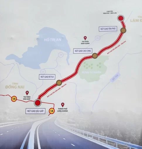 ザウザイ－タンフー高速道路の地図