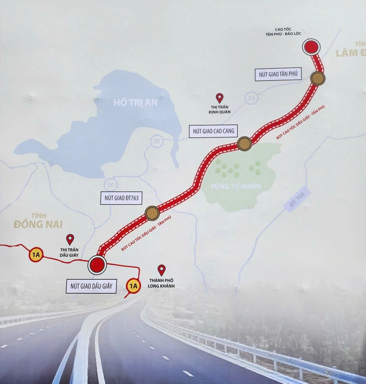 ザウザイ－タンフー高速道路の地図