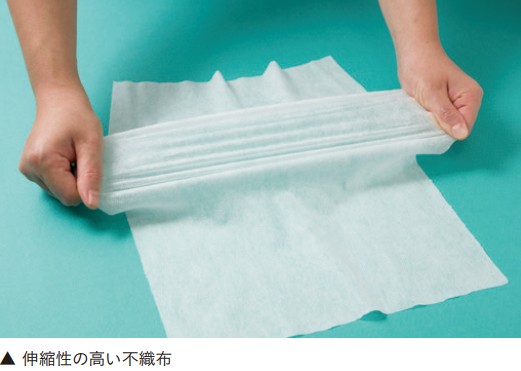 伸縮性の高い不織布