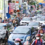 ホーチミン市内の交通渋滞