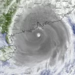 超大型台風ラガサの気象図
