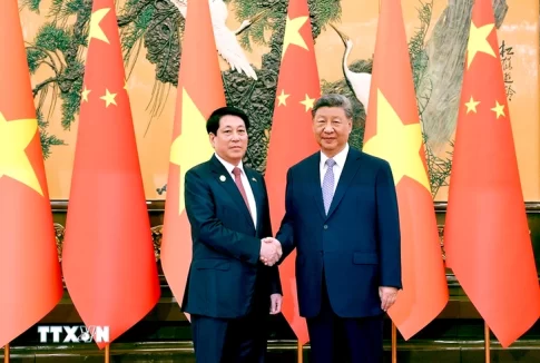 ベトナムのルオン・クオン国家主席と中国の習近平国家主席