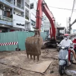 労働災害のあったメトロ2号線の施工現場