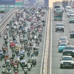 混雑するホーチミン市内の道路