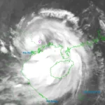 台風マットゥモの気象図