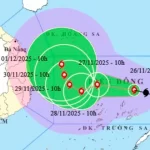 台風15号の進路予想図