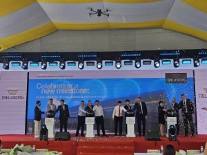 トレルボルグ・マリーン＆インフラストラクチャーの工場完成式典