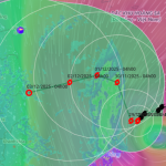 台風15号の進路予想図（11月28日）
