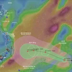 台風コトの進路予想図