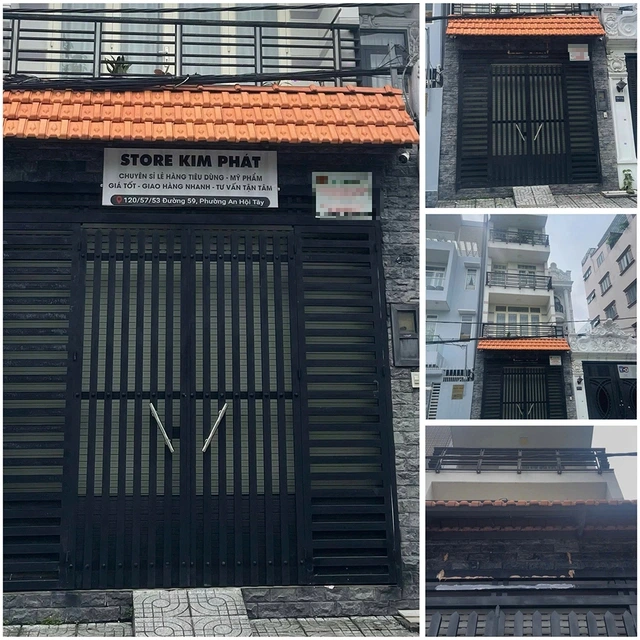 門が閉ざされているキム・ファット社の入口