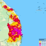 ベトナム中部の土砂災害・洪水危険度マップ