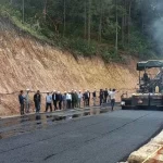 土砂崩れから復旧されたミモサ峠