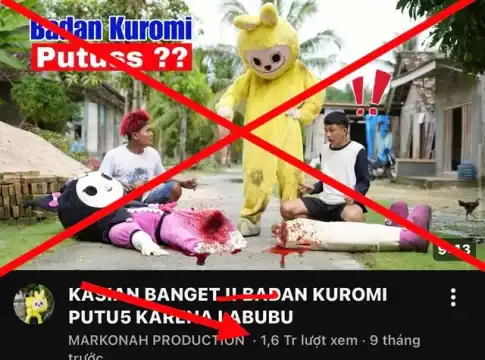 不適切な子供向け動画の一場面