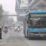 ハノイ市内の大気汚染の様子