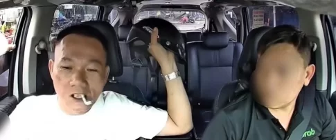 喫煙を注意した配車サービスのドライバーをヘルメットで暴行した男