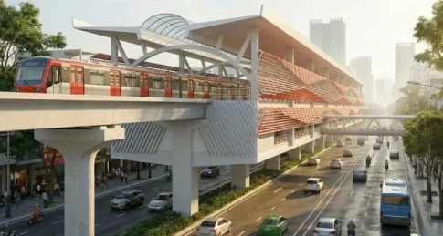 ホーチミン市メトロ2号線タンビン駅のパース図