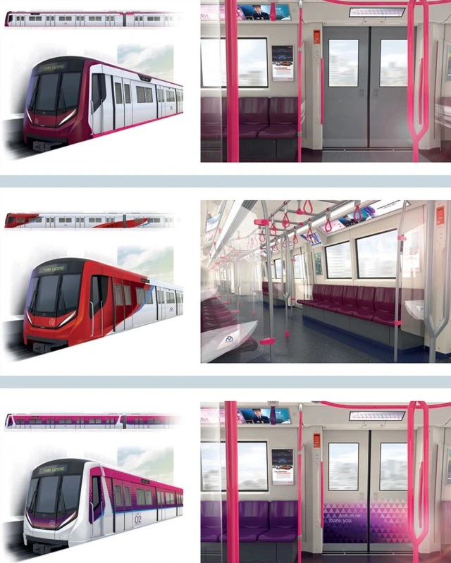ホーチミン市のメトロ2号線車両イメージ