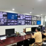 ホーチミン市交通警察の監視カメラコントロールルーム