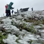 今年に入ってからのカンパによりベトナム北部山岳地帯で観測された霜
