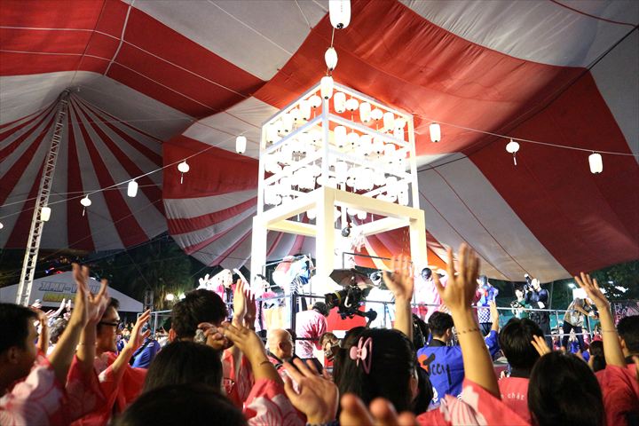 Japan Vietnam Festival（JVF）でメインとなる盆踊り大会の様子