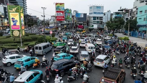 頻繁に深刻な渋滞が発生するホーチミン市のザンチュー・ロータリー