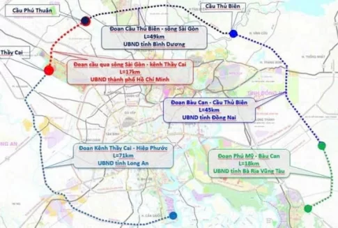ホーチミン市、ドンナイ省、タイニン省を通過する環状4号線のプロジェクトマップ