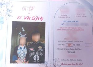 妻さらいの風習により14歳で結婚した少女の結婚写真