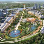 「ビエンホア1工業団地を都市型商業サービスエリアに変革するためのアイデア」コンペティションで最優秀賞を受賞したイメージ図