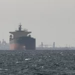 ホルムズ海峡周辺の貨物船