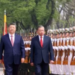 中国の習近平国家主席とベトナムのトー・ラム国家主席