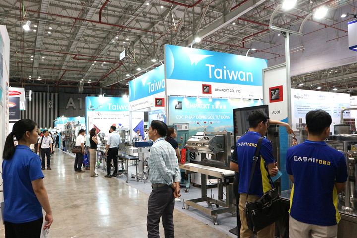PROPAK VIETNAM 2026でライトブルーカラーで統一された台湾パビリオン
