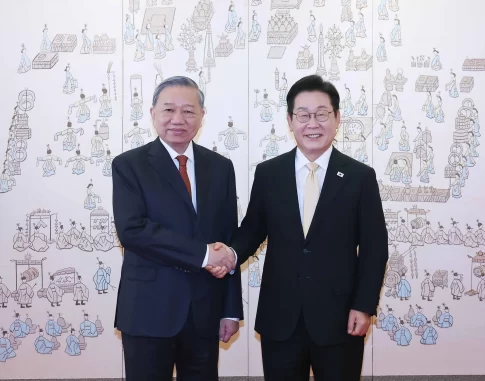 ベトナムのトー・ラム国家主席兼書記長と韓国の李在明大統領