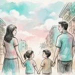 ベトナムの4人家族のイメージ図