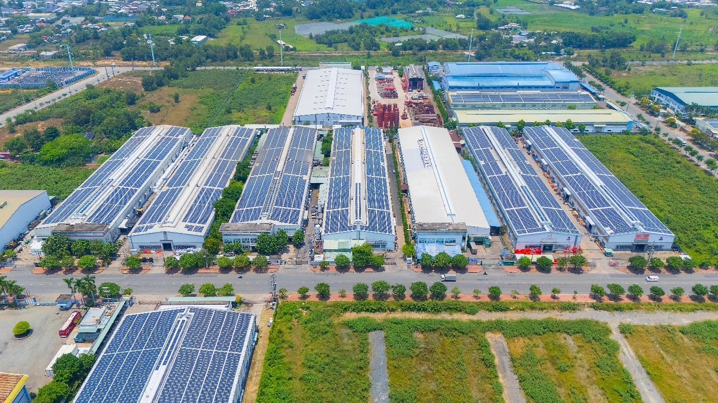 ホーチミン市のタンフーチュン工業団地内のレンタル工場建屋