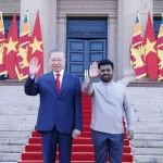 スリランカを公式訪問したベトナムのトー・ラム国家主席と出迎えたスリランカのアヌラ・クマラ・ディサナヤカ大統領