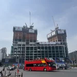 大型複合プロジェクト「One Central Saigon」の建設現場