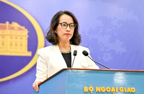 中国が発表した南シナ海での禁漁措置に抗議したベトナム外務省のファム・トゥー・ハン報道官